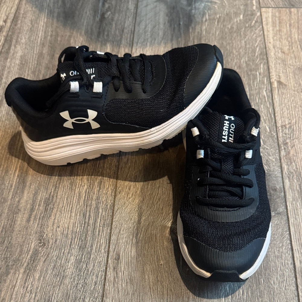 Boy’s Under Armour Black and White Sneakers